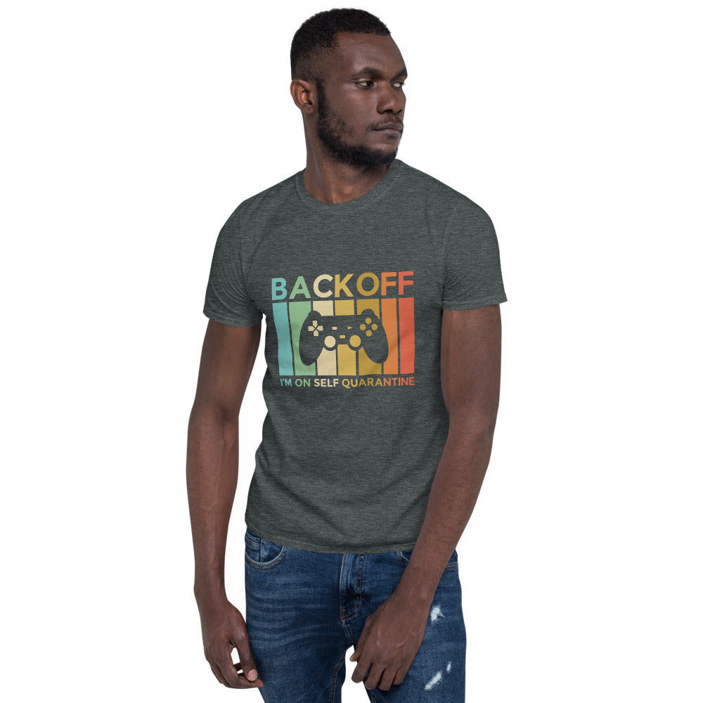 Back OFF/Kurzärmeliges Unisex-T-Shirt