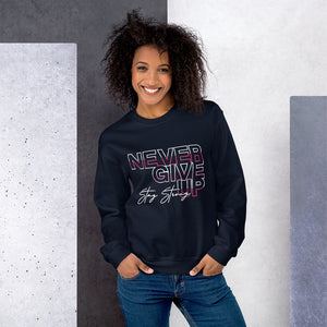 Never Give Up/Unisex-Pullover