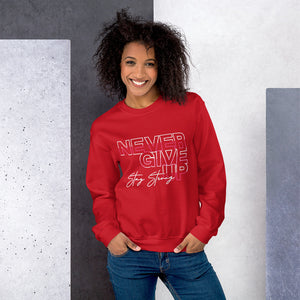 Never Give Up/Unisex-Pullover