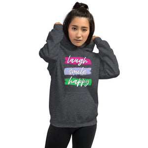 Laugh Smile Happy/Unisex-Kapuzenpullover