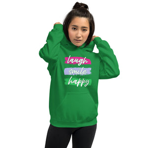 Laugh Smile Happy/Unisex-Kapuzenpullover