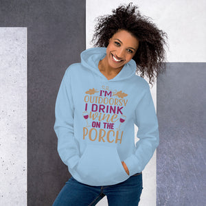 I Drink Wine/Unisex-Kapuzenpullover