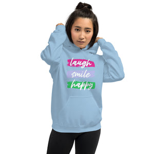 Laugh Smile Happy/Unisex-Kapuzenpullover