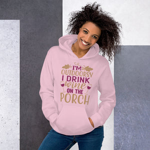 I Drink Wine/Unisex-Kapuzenpullover