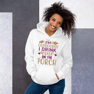 I Drink Wine/Unisex-Kapuzenpullover